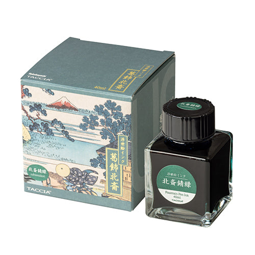 TACCIA タッチア インク 浮世絵インク/葛飾北斎 北斎錆緑(さびみどり) 40ml