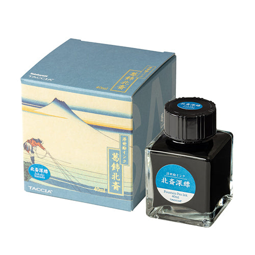 TACCIA タッチア インク 浮世絵インク/葛飾北斎 北斎深縹(ふかきはなだ) 40ml