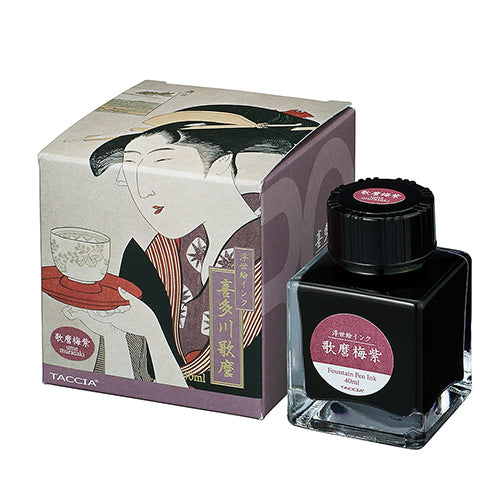 TACCIA タッチア インク 浮世絵インク/喜多川歌麿 歌麿梅紫(うめむらさき) 40ml
