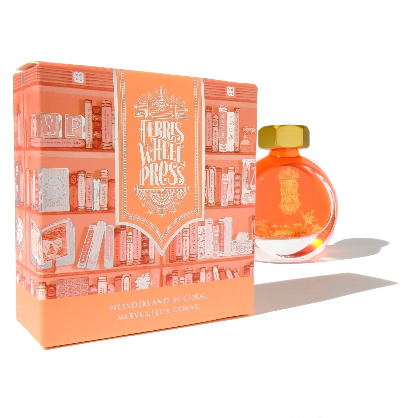 フェリスホイールプレス THE BOOK SHOPPE Collection 38mlインク ワンダーランド イン コーラル ラメ入
