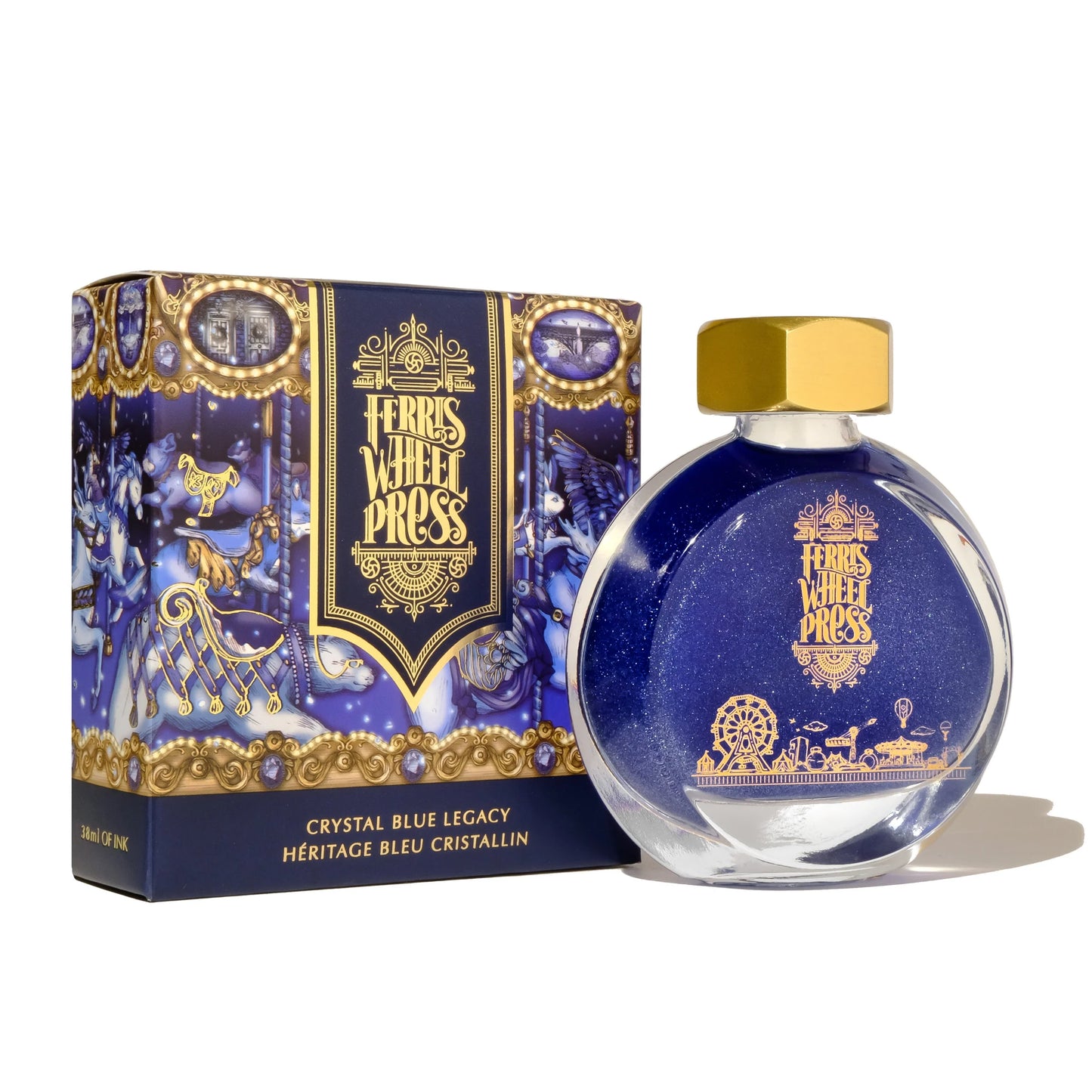 フェリスホイールプレス Frosted Carnival Collection 38mlインク クリスタルブルーレガシー ラメ入