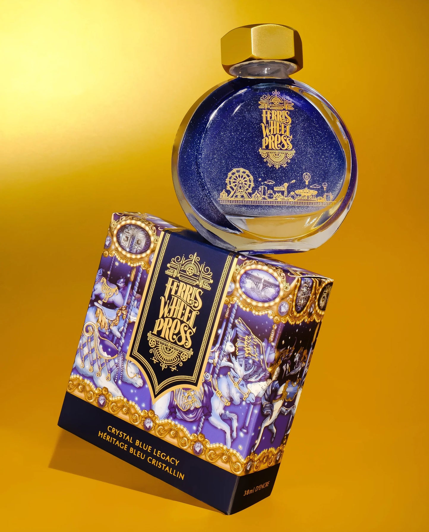 フェリスホイールプレス Frosted Carnival Collection 38mlインク クリスタルブルーレガシー ラメ入