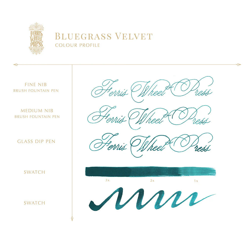 フェリスホイールプレス THE ORIGINAL TRIO Collection 38mlインク ブルーグラス ベルベット
