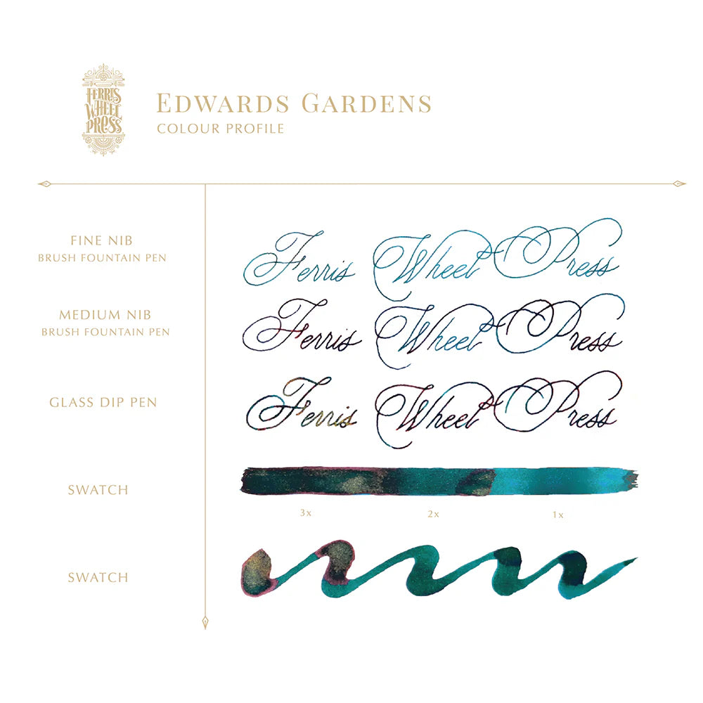 フェリスホイールプレス TWILIGHT GARDEN Collection 38mlインク エドワーズ ガーデン ラメ入