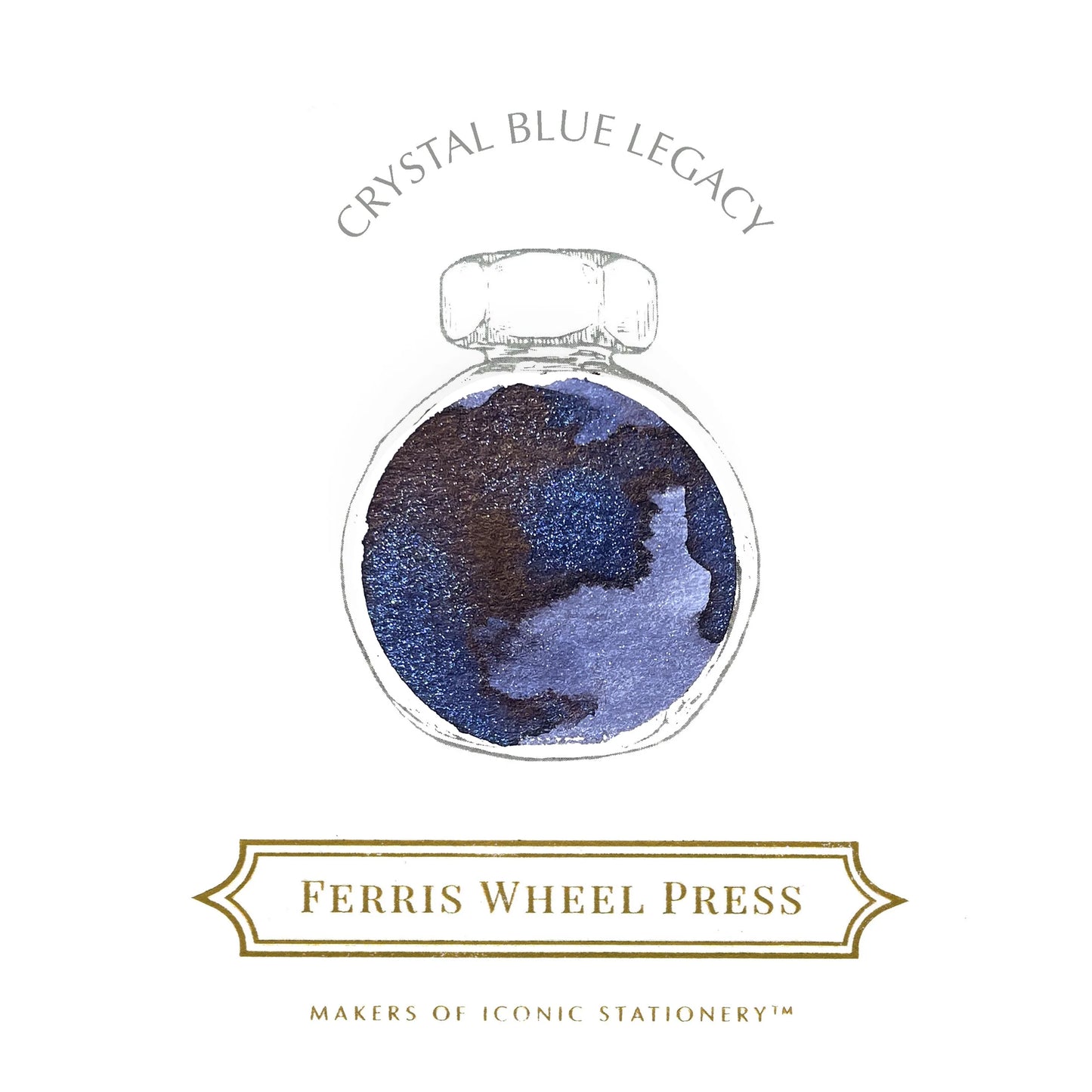 フェリスホイールプレス Frosted Carnival Collection 38mlインク クリスタルブルーレガシー ラメ入