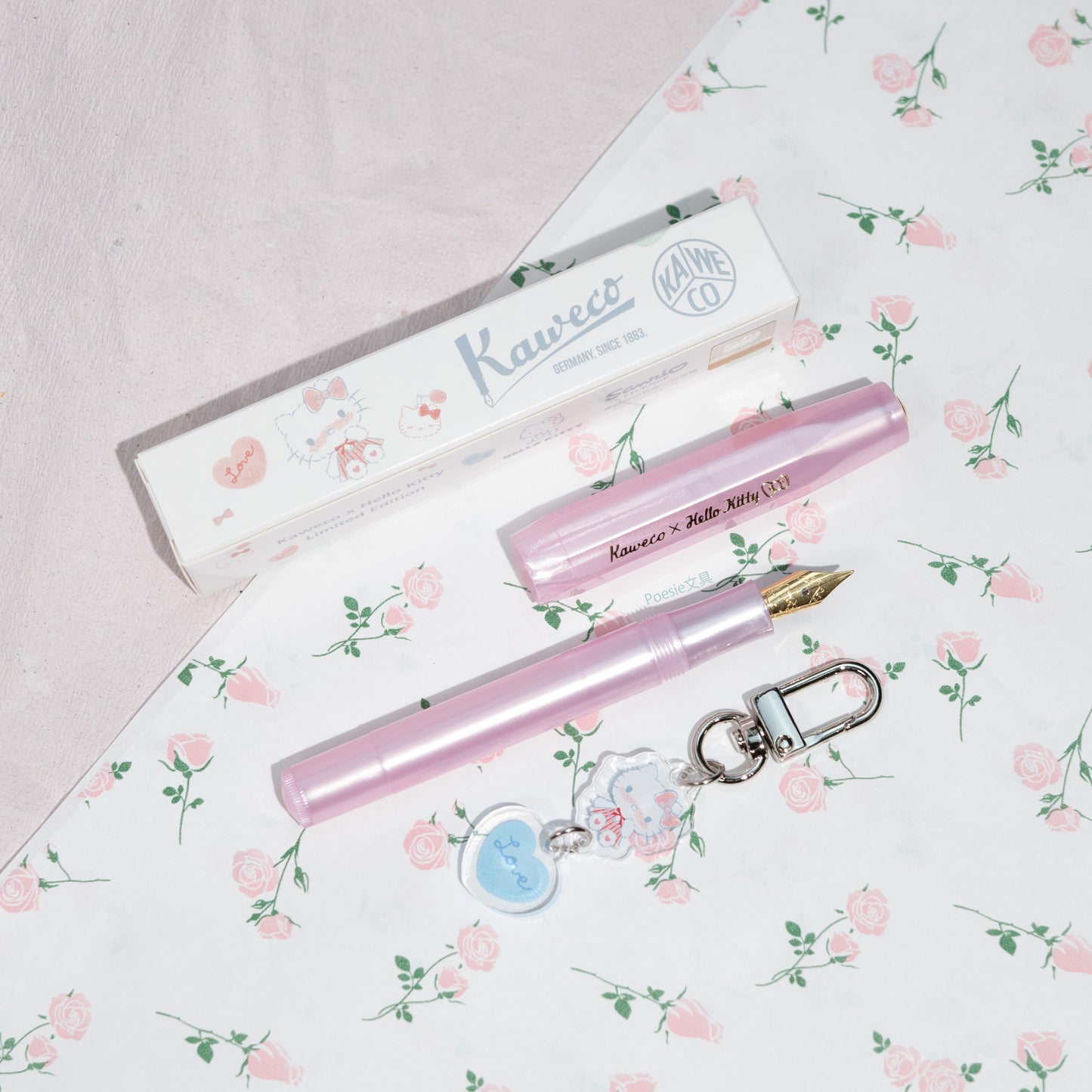 Kaweco X ハローキティ クラシックスポーツ 万年筆 ムーンリットピンク/スターダストバイオレット 逆輸入品