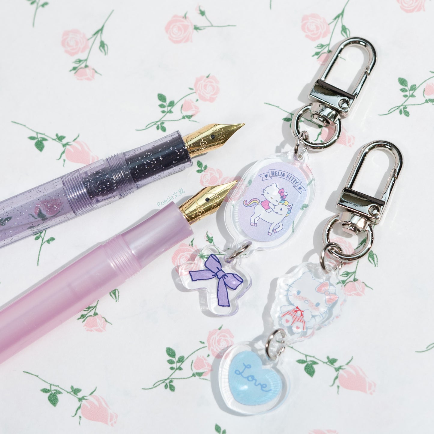 Kaweco X ハローキティ クラシックスポーツ 万年筆 ムーンリットピンク/スターダストバイオレット 逆輸入品