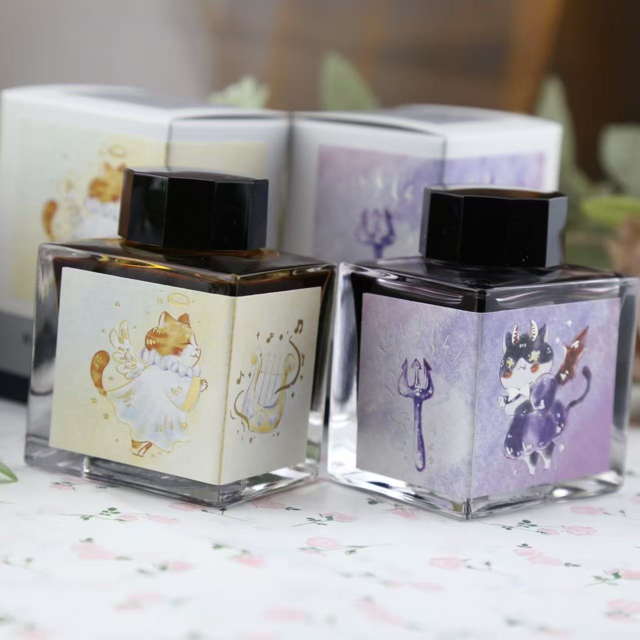 「天使の猫」＆「悪魔の猫」Poesieオリジナル ボトルインク 50ml　