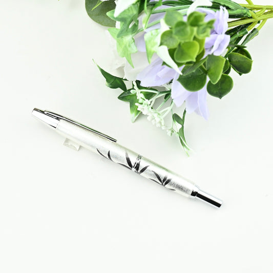 ひろじぃ くりすたるあーと万年筆 凜‐銀箔‐