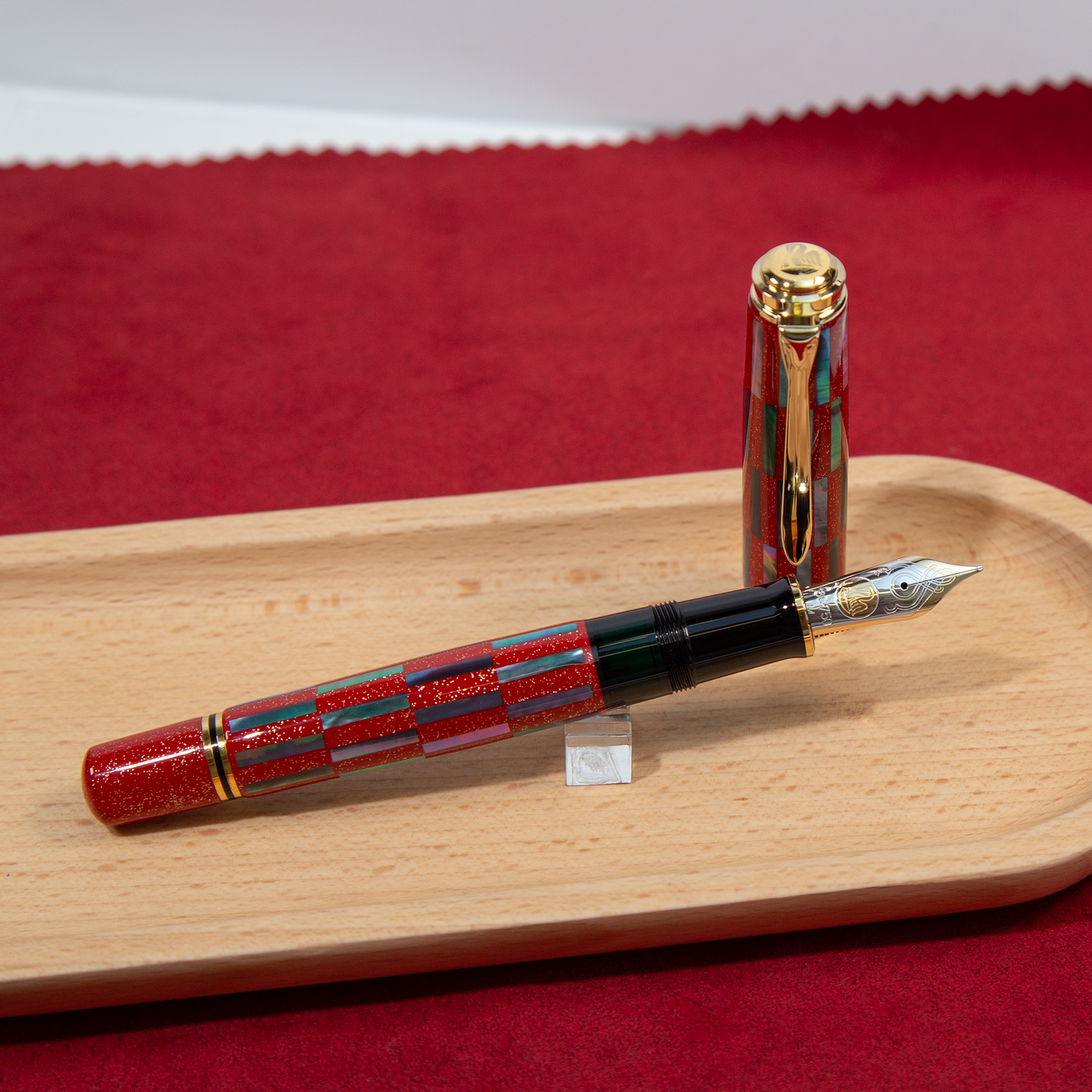 Pelikan　ペリカン　限定品　螺鈿万年筆　M1000　市松