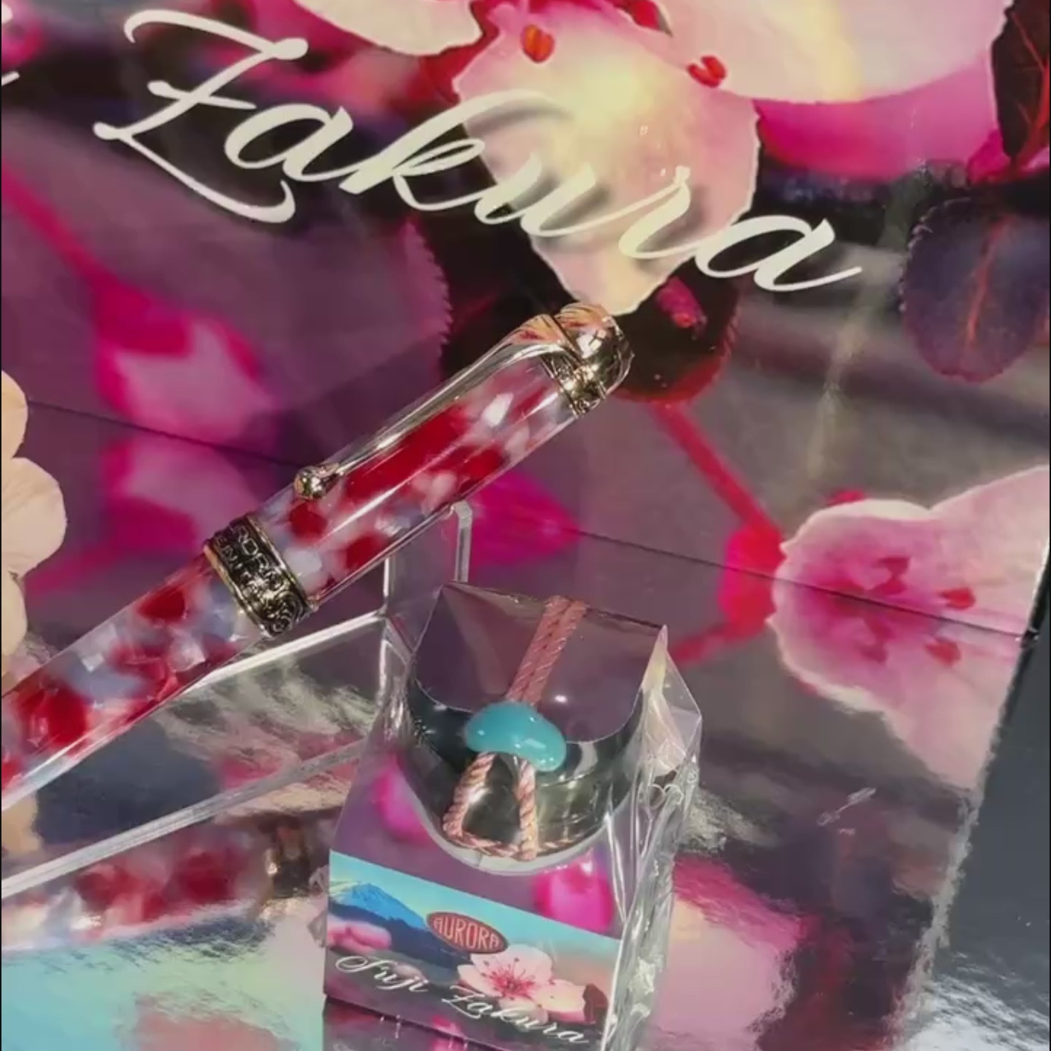 アウロラ 万年筆 富士桜シルバー – Poesie文具